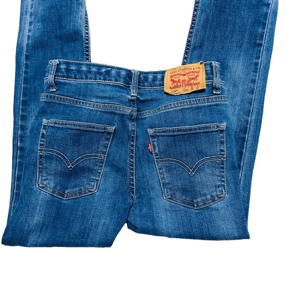 Levis 510 Dark Blue Skinny Jeans Stretch Boys Size 12 Reg 26x27 - Picture 3 of 5